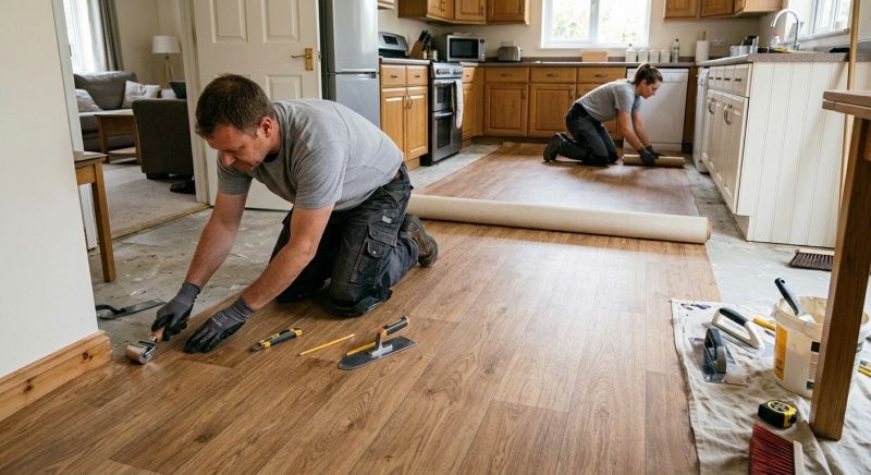 Linoleum Floor Installation in Azle, TX