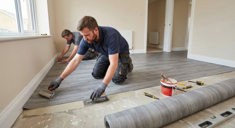 Sheet Linoleum Installation in Rhome, TX
